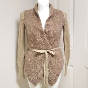 Gold and Taupe Lame Cardigan